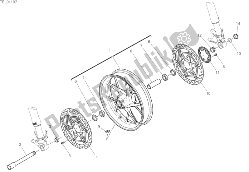 Toutes les pièces pour le 28a - Roue Avant du Ducati Superbike Panigale V4 S Thailand 1100 2019